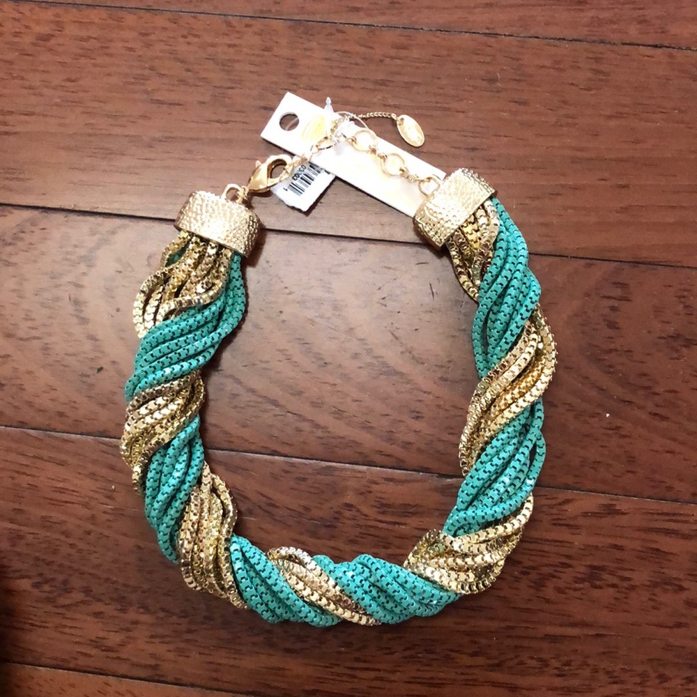 NWT Amrita Singh turquoise and gold necklace